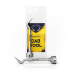 Titanium Bent Pencil With Carb Cap Dab Tool 27mm Silver Main White BG 1
