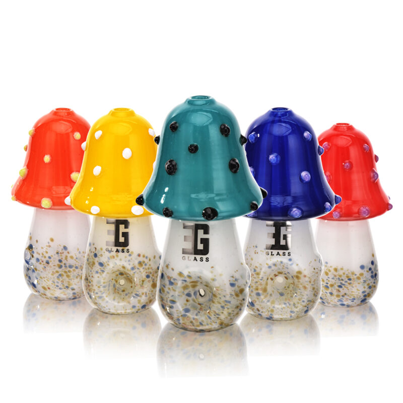 EG Glass BSH06 Mushroom Hand Pipe Rainbow Series 4.3.jpg