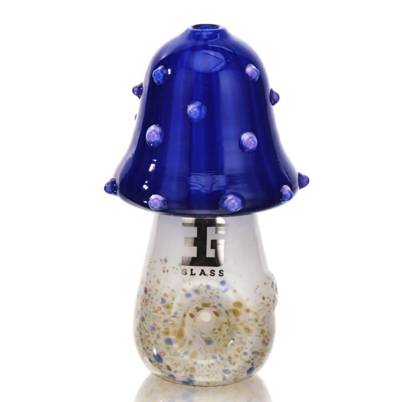 EG Glass BSH06 Mushroom Hand Pipe Rainbow Series 4.3 BLUE.jpg
