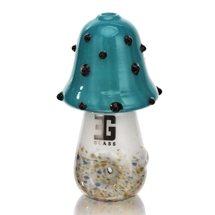 EG Glass BSH06 Mushroom Hand Pipe Rainbow Series 4.3 GREEN.jpg