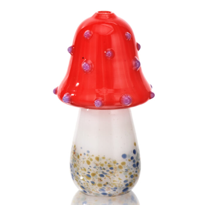 EG Glass BSH06 Mushroom Hand Pipe Rainbow Series 4.3 RED.jpg