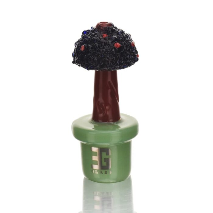 EG Glass BSH10 Bonsai Series Potted Cherry Tree Hand Pipe GREEN.jpg