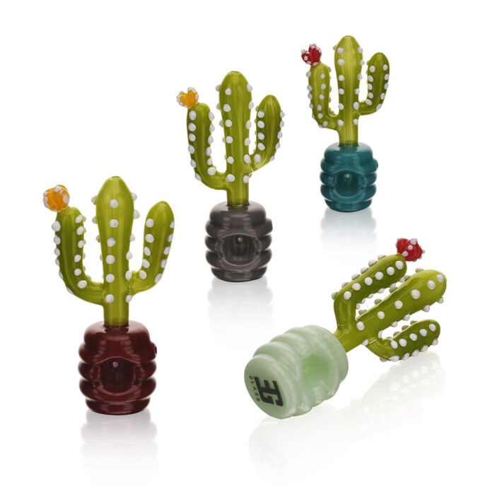EG Glass BSH12 Potted Cactus Honeycomb Hand Pipe 7.jpg