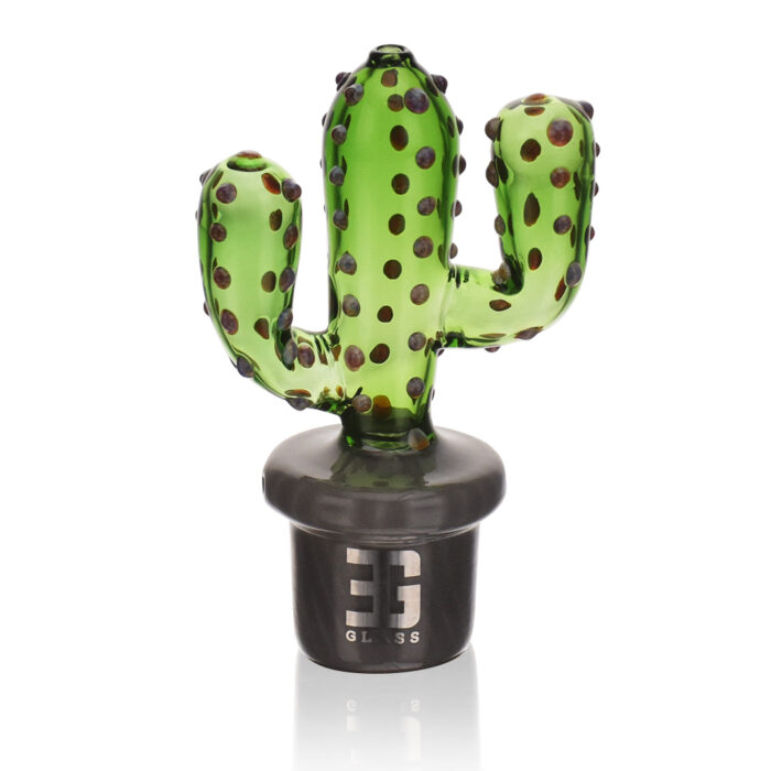 EG Glass BSH13 Potted Transparent Cactus Hand Pipe 5.5 GREY.jpg