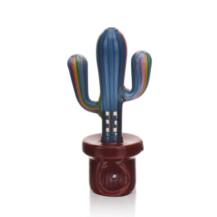 EG Glass BSH15 Bonsai Series Potted Wig Wag Cactus Hand Pipe RAINBOW.jpg