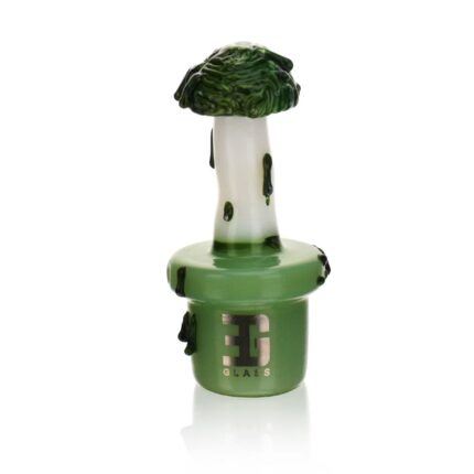 EG Glass BSH20 Potted Green Brain Mushroom Hand Pipe GREEN 4.jpg