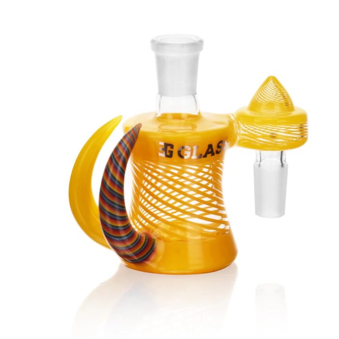 EG Glass EGA11 EG Bright Wig Wag Horn Ash Catcher YELLOW.jpg