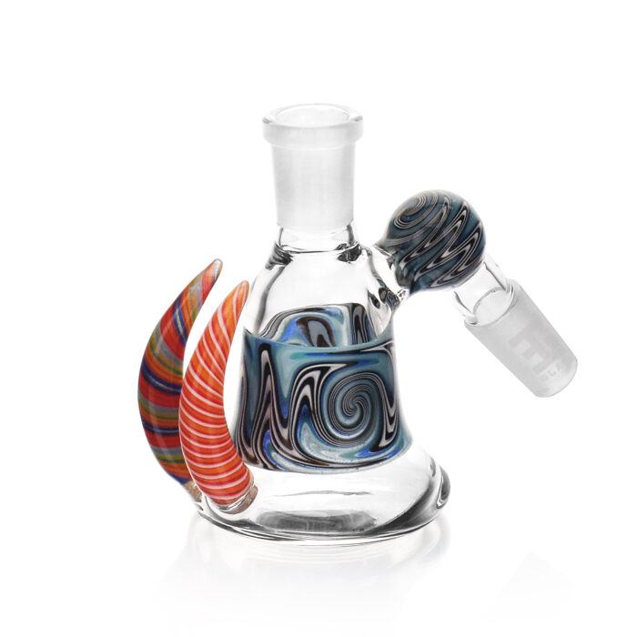 EG Glass EGA26 Wig Wag Body Horn Ash Catcher Blue 1.jpg