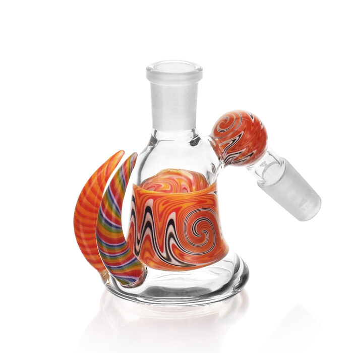 EG Glass EGA26 Wig Wag Body Horn Ash Catcher White 1.jpg