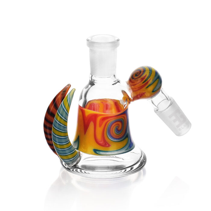 EG Glass EGA26 Wig Wag Body Horn Ash Catcher Yellow 1.jpg