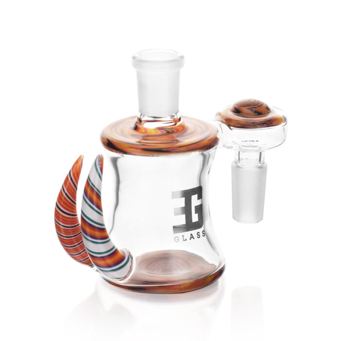 EG Glass EGA28 Wig Wag Top Bottom Ash Catcher Orange White.jpg