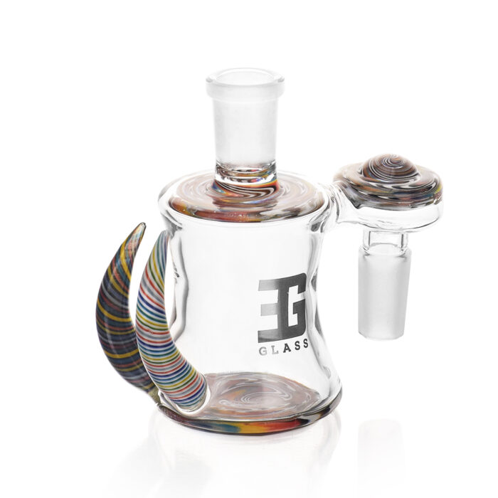 EG Glass EGA28 Wig Wag Top Bottom Ash Catcher Rainbow.jpg