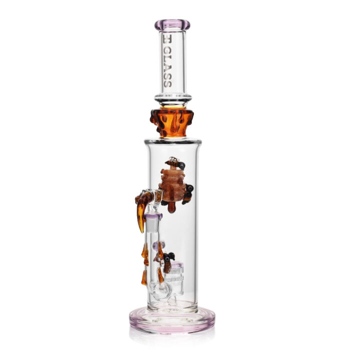 EG Glass Honeycomb Bee Drip Tube EG 78 PURPLE.jpg