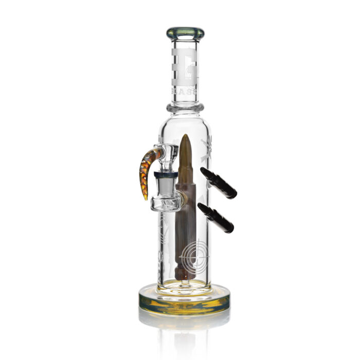 Eg Glass EG 37 Dual Bullet Tube 11.5 inches Silver Green.jpg