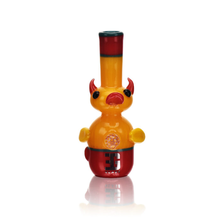 Eg Glass Egh26 Eg Horned Duck Hand Pipe Light Red.jpg