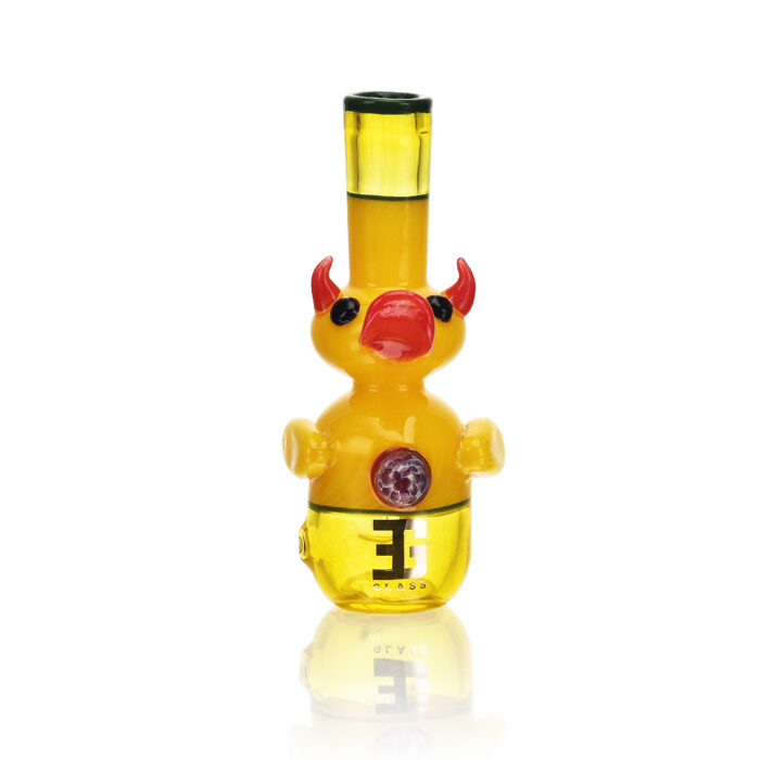 Eg Glass Egh26 Eg Horned Duck Hand Pipe YELLOW.jpg
