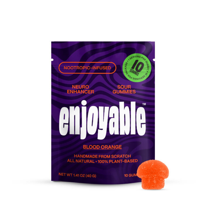 Enjoyable Neuro Enhancer Sour Gummies Blood Orange 10 Count 1.jpg