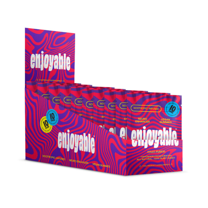 Enjoyable. Nootropics. Neuro Enhancer Gummies. Fruit Punch. 10 Count. 1.41 OZ 40 G.jpg