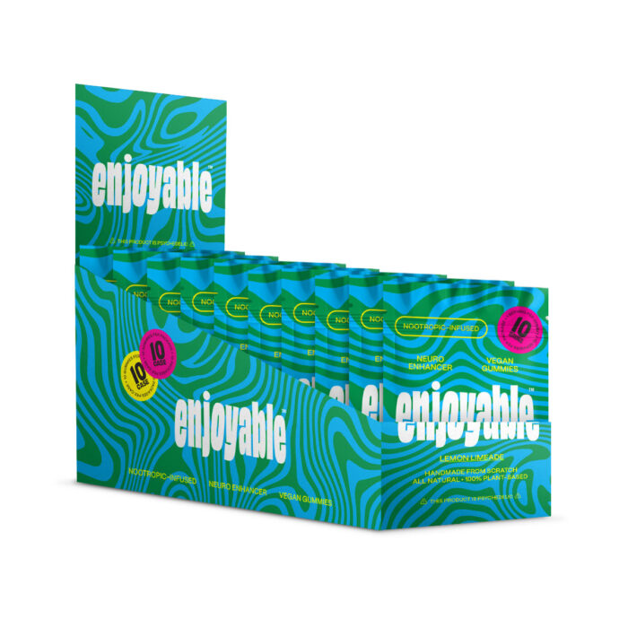 Enjoyable. Nootropics. Neuro Enhancer Gummies. Lemon Limeade. 10 Count. 1.41 OZ 40 G.jpg