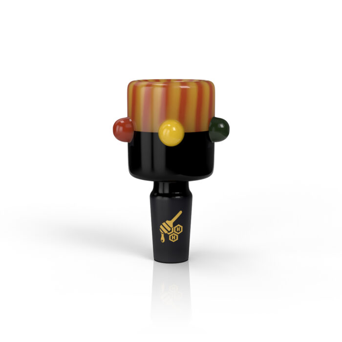 HONEYBEE HERB CANDY FLAME HEAD BONG BOWL YELLOW.jpg