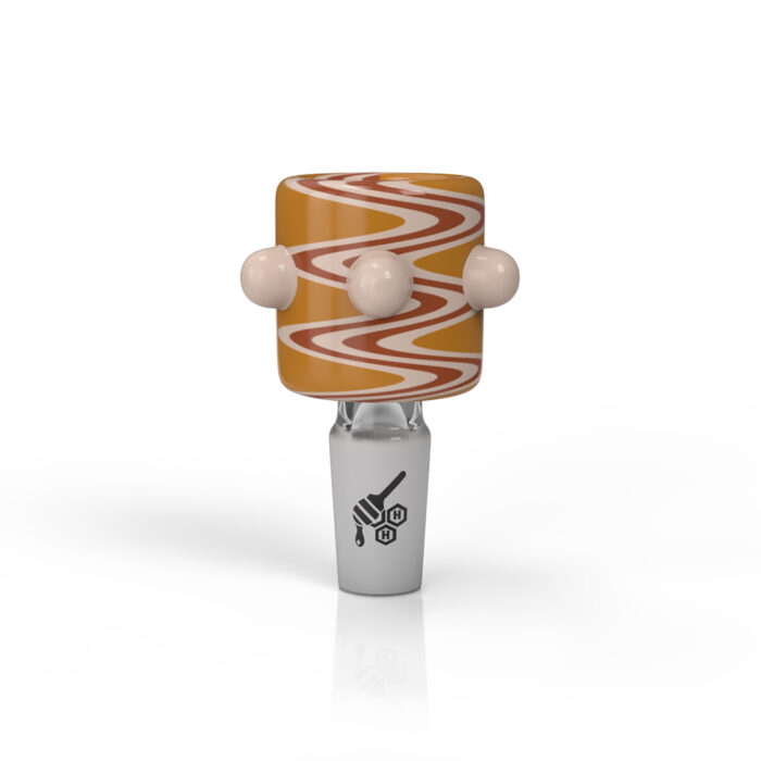 HONEYBEE HERB CYLINDER ZIG ZAG STRIPPED FLOWER BOWL PIECESYELLOW.jpg