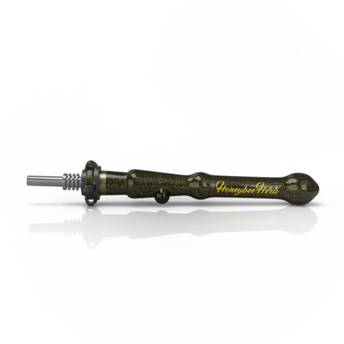 HONEYBEE HERB DICHRO GALAXY GLASS NECTAR COLLECTOR GREEN 1.jpg