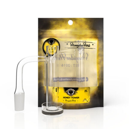 Honeybee Herb - Honey Tower Quartz Banger - 90° Degree/Yl