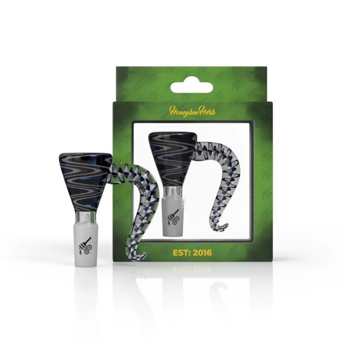 HONEYBEE HERB SWIRL MARTINI WITH HORN PULL FLOWER BOWLBLUE.jpg