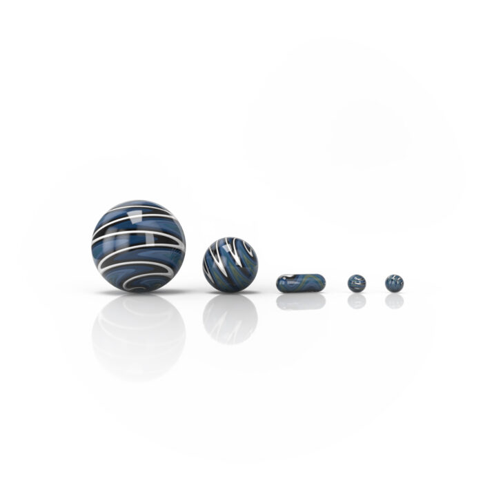 HONEYBEE HERB WIG WAG DAB MARBLE SETS 5 PIECE BLUE WHITE 1.jpg