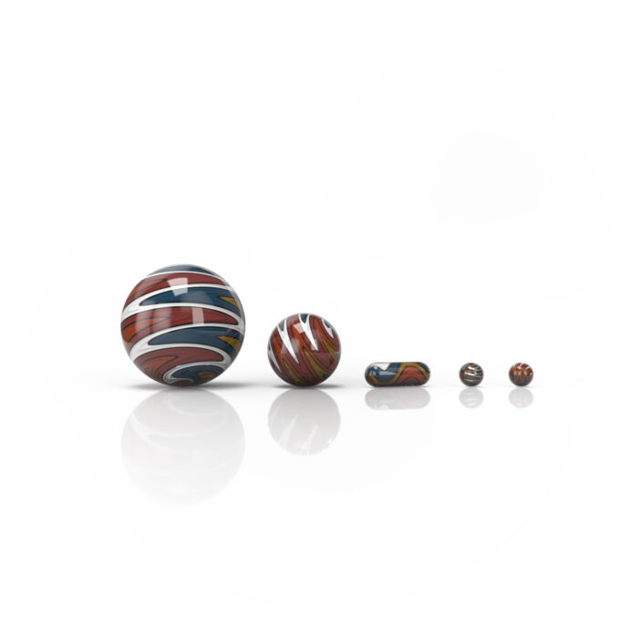 HONEYBEE HERB WIG WAG DAB MARBLE SETS 5 PIECE RED WHITE 1.jpg