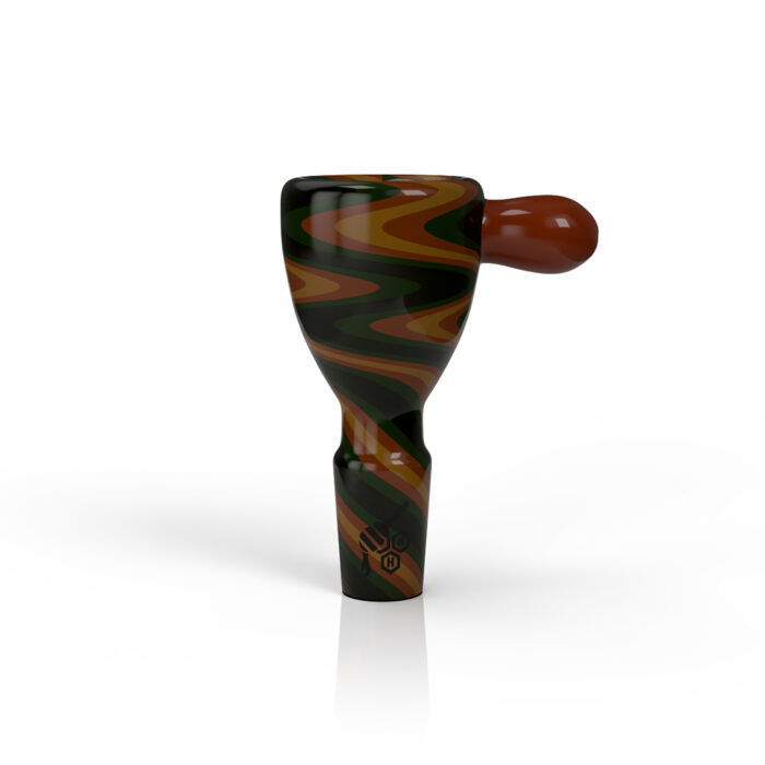 HONEYBEE HERB WIG WAG STRIPPED BONG BOWL PIECESBLACKORANGE 1.jpg