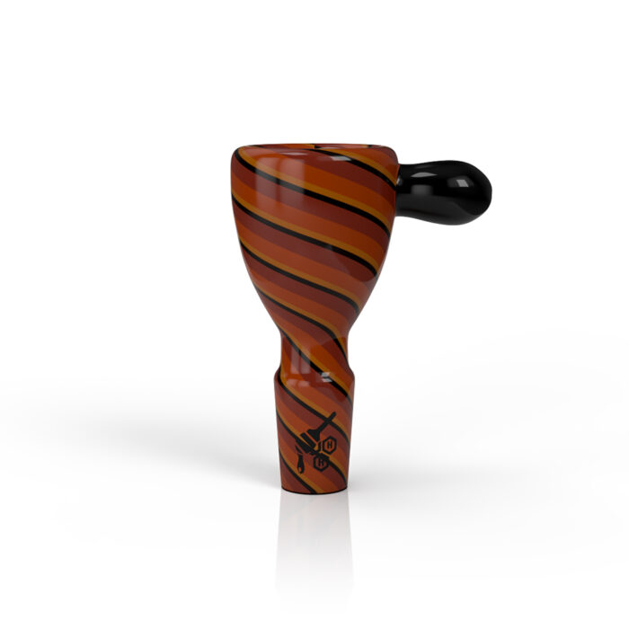 HONEYBEE HERB WIG WAG STRIPPED BONG BOWL PIECESORANGEBLACK 2.jpg