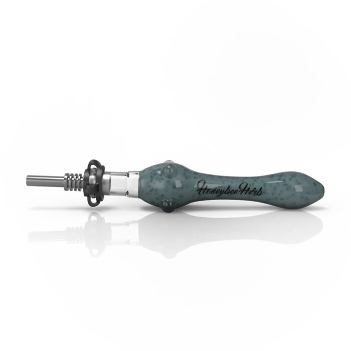 SPECKLED GLASS NECTAR COLLECTOR BLUE 2.jpg