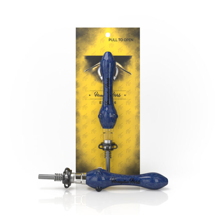 SPECKLED GLASS NECTAR COLLECTOR BLUE GREEN 2.jpg