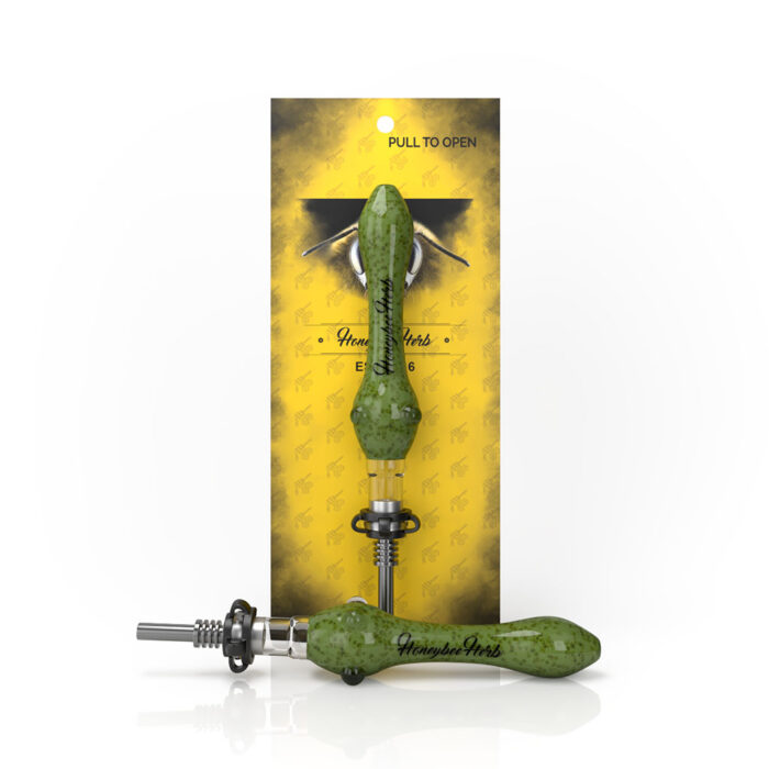 SPECKLED GLASS NECTAR COLLECTOR GREEN BLUE 2.jpg