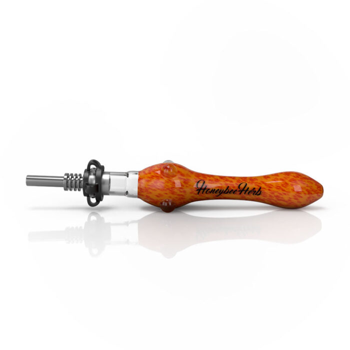 SPECKLED GLASS NECTAR COLLECTOR ORANGE 2.jpg