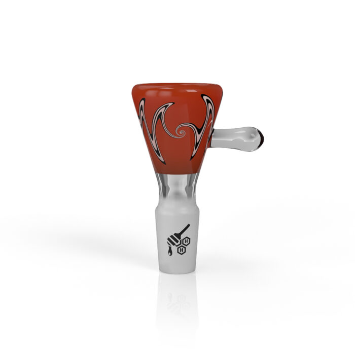 HONEYBEE HERB MARTINI FLAME WIG WAG FLOWER BOWL RED 1.jpg