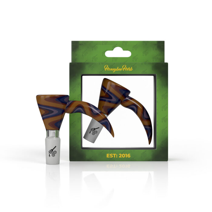 MARTINI FIRE WIG WAG WITH HORN PULL BONG BOWL ORANGE 1.jpg