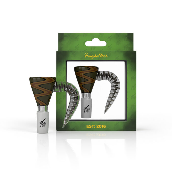 MARTINI SPLASH HORN PULL BONG SLIDE GREEN YELLOW 1.jpg