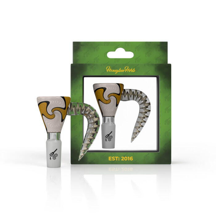MARTINI SPLASH HORN PULL BONG SLIDE YELLOW WHITE 1.jpg