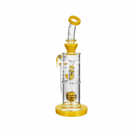 Eg Glass EG 90 Basketball Design Glass Water Pipe 10.83 inch Transparent Yellow.png