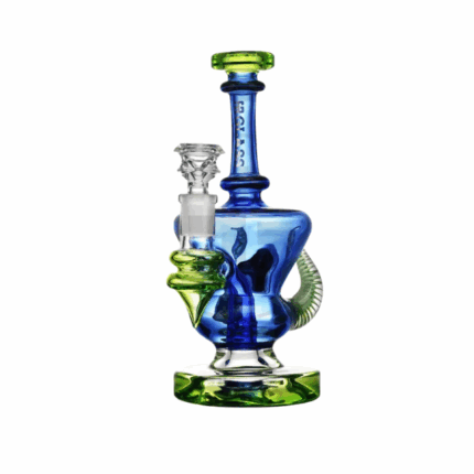 Eg Glass ES24758 Horned Heirloom Oil Rig 8 Inch Transparent Blue.png