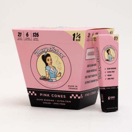 Blazy Susan Pink Pre Rolled Cones 1 14 Display Box scaled 1.jpg