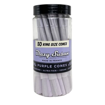 Blazy Susan Purple Pre Rolled King Size Cone Jar 50 Count.jpg