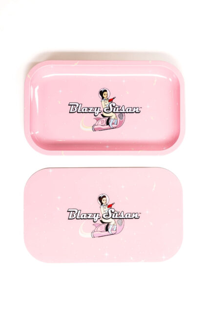 Blazy Susan Rolling Tray with Lid Medium Pink Spacey Susan Master Case scaled 2.jpg