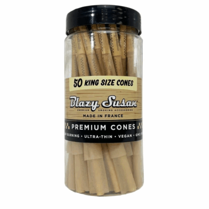 Blazy Susan Unbleached Pre Rolled Cones King Size 50 Count.png