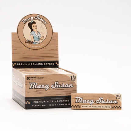 Blazy Susan Unbleached Rolling Papers Booklet 1 14″ scaled 1.jpg