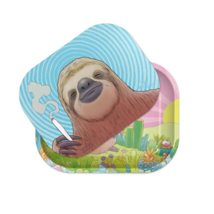 ZZZs Rolling Tray with Magnetic Cover Stoner Sloth by Tim Molloy 5 x 7 scaled 2.jpg