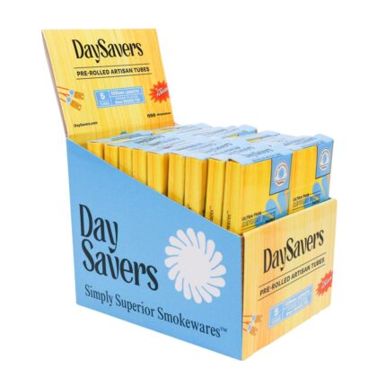 DaySavers 109mm Pre Roll Tubes with a Sugar Flavor Wood Tip Display Box 20 Pack.jpg
