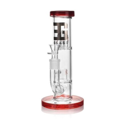 Eg Glass EG 66 Straight Tube bongs Glass Water Pipe 11 inch Red.jpg